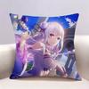 Anime Re ZZero Emilia Doublesided Print Pillow Case Pattern Printed Pillowcase For Living Room Sofa Cushion Cover