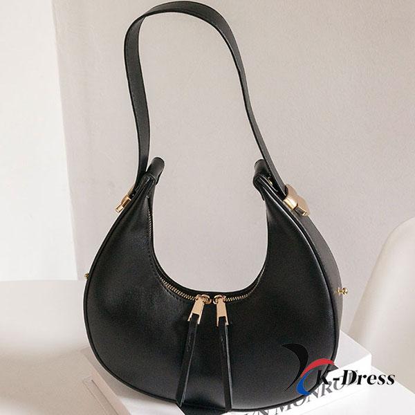 Torba na ramię typu hobo ze skóry premium Crescent (2 kolory)