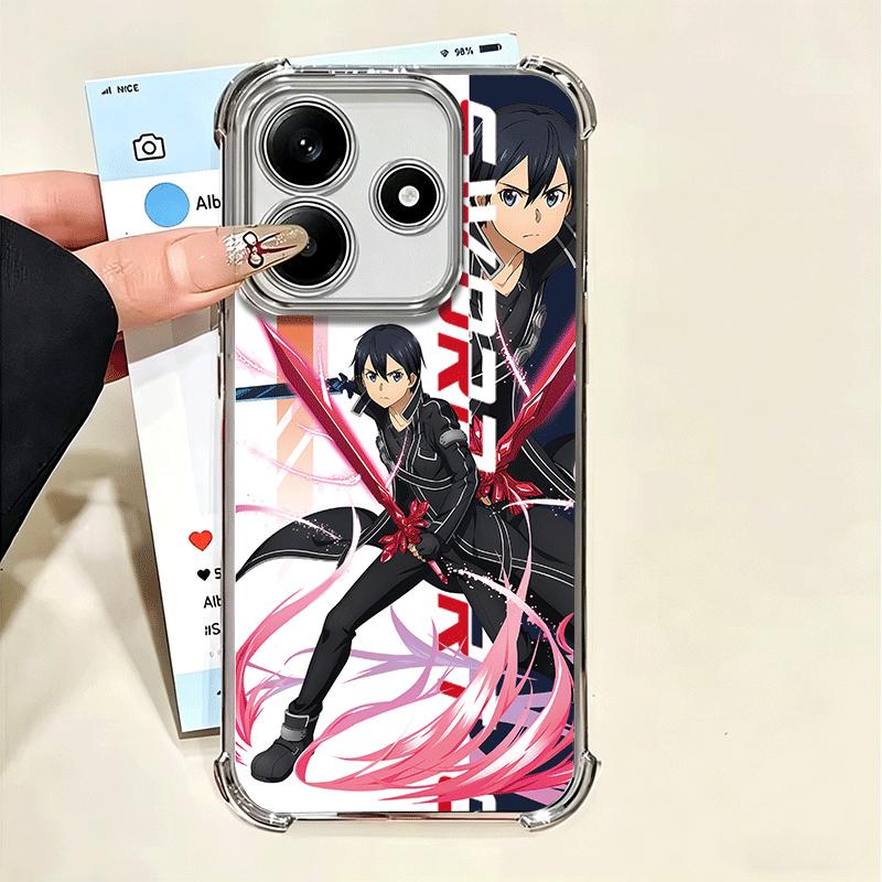 

Anime Sword Art Online SAO Soft Phone Case For Xiaomi Poco X7 X8 Pro Max X6 X5 X3 F8 Ultra F7 M8 M7 M5S Redmi 15C 15A 15 14C 13C Xiaomi Poco X6 Pro