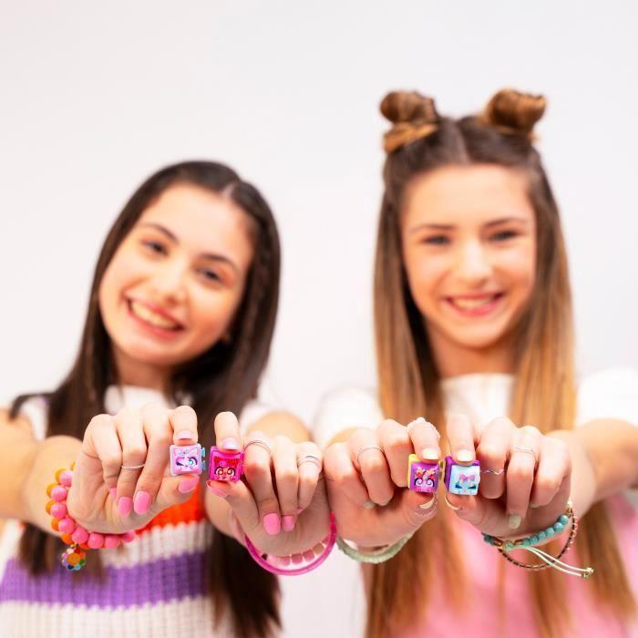 Clickeez - GOLIATH - Deluxe Porte-clés - Touches à collectionner - 1 cube clickeez + 4 clickeez + 3 charms - Dès 6 ans