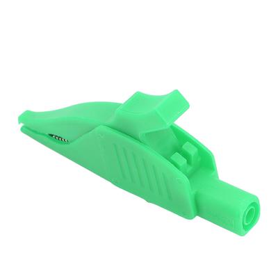 Electric Clip Brass Current Insulation PA Cover 4mm0.2in Tail Safety Type Electric Test Clip for