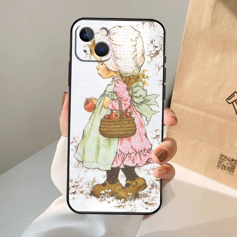 Sarah Kay patroon Case Voor iPhone 16 15 14 13 12 11 Pro Max XS XR X Plus 12 13 Mini Bumper Achterkant Cover