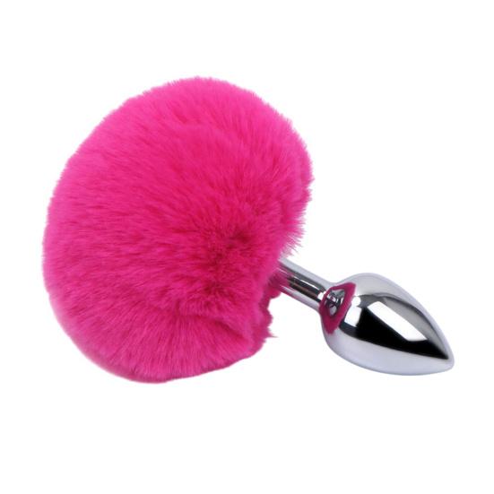 Metal Anal Plugs with Faux Fur Stainless Steel Butt Plugs for Prostate/G-Spot Stimulation Weighted Ergonomic Design Body-Safe Discreet Adult Toy