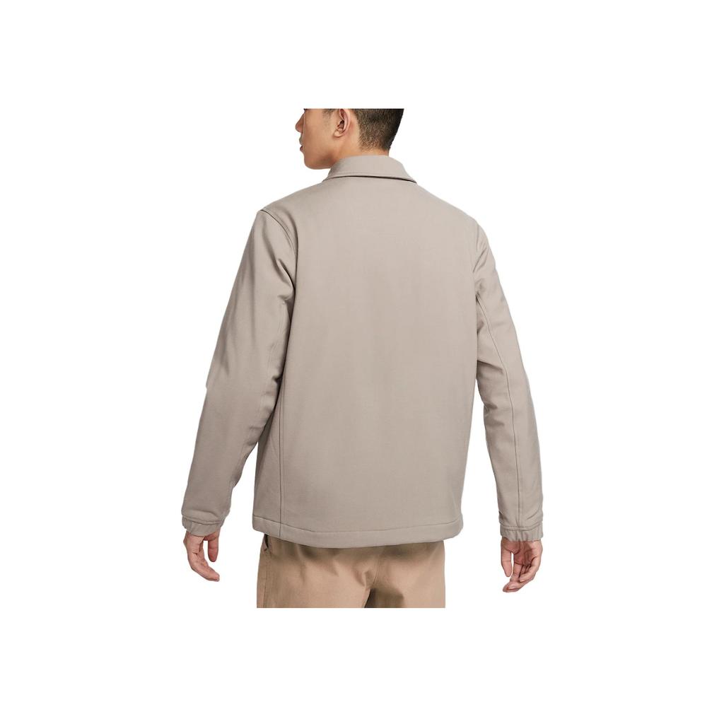 Nike Swoosh Polo Comfortable Solid Color Long Sleeve Jacket Men Jackets Moon-Fossil HF6790-087
