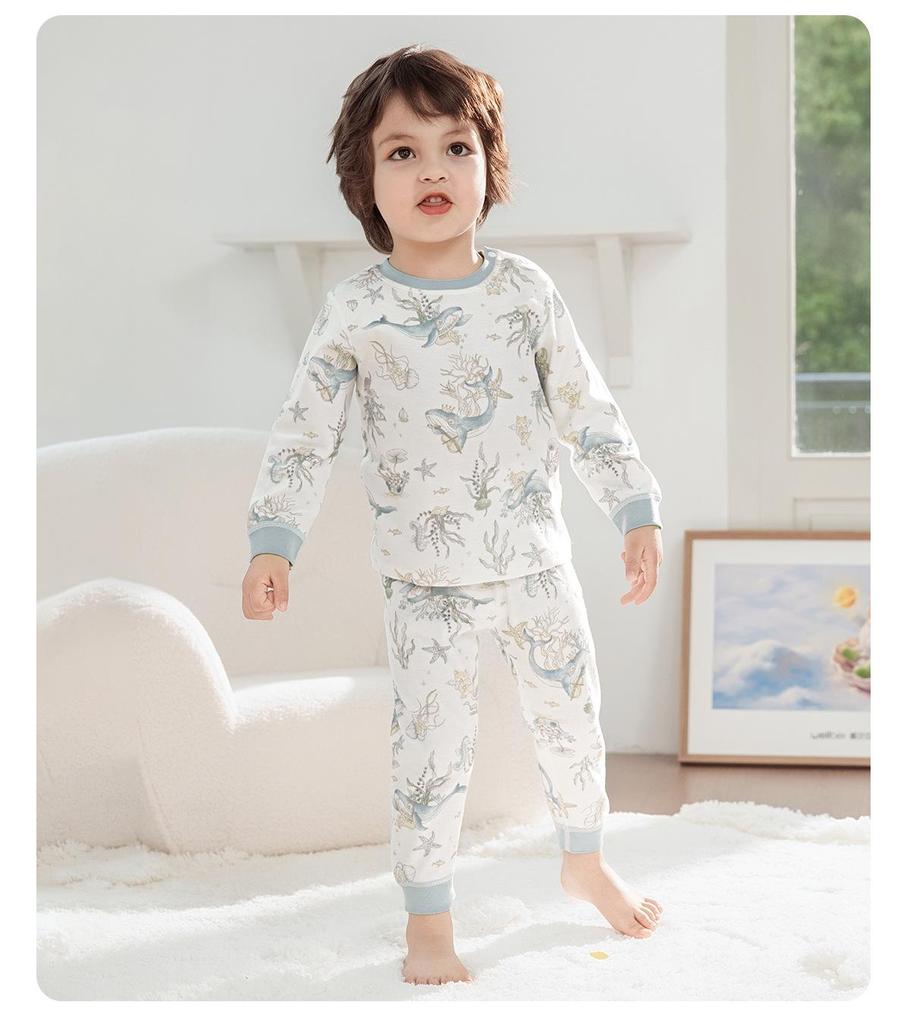 Weibeilu A-Grade Pure Cotton Baby Autumn/Winter Pajama Set, Trousers & Home Clothes