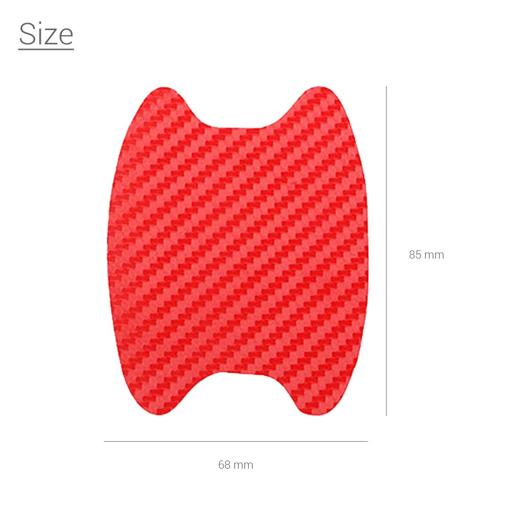 4Pcs Universal Carbon Fiber Auto Door Handle Film Stickers Car Handle Anti Scratch Stickers