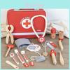 Kit de Brinquedo Doutor de Madeira para Crianças Conjunto de Presente Com Ferramentas Médicas Para Crianças