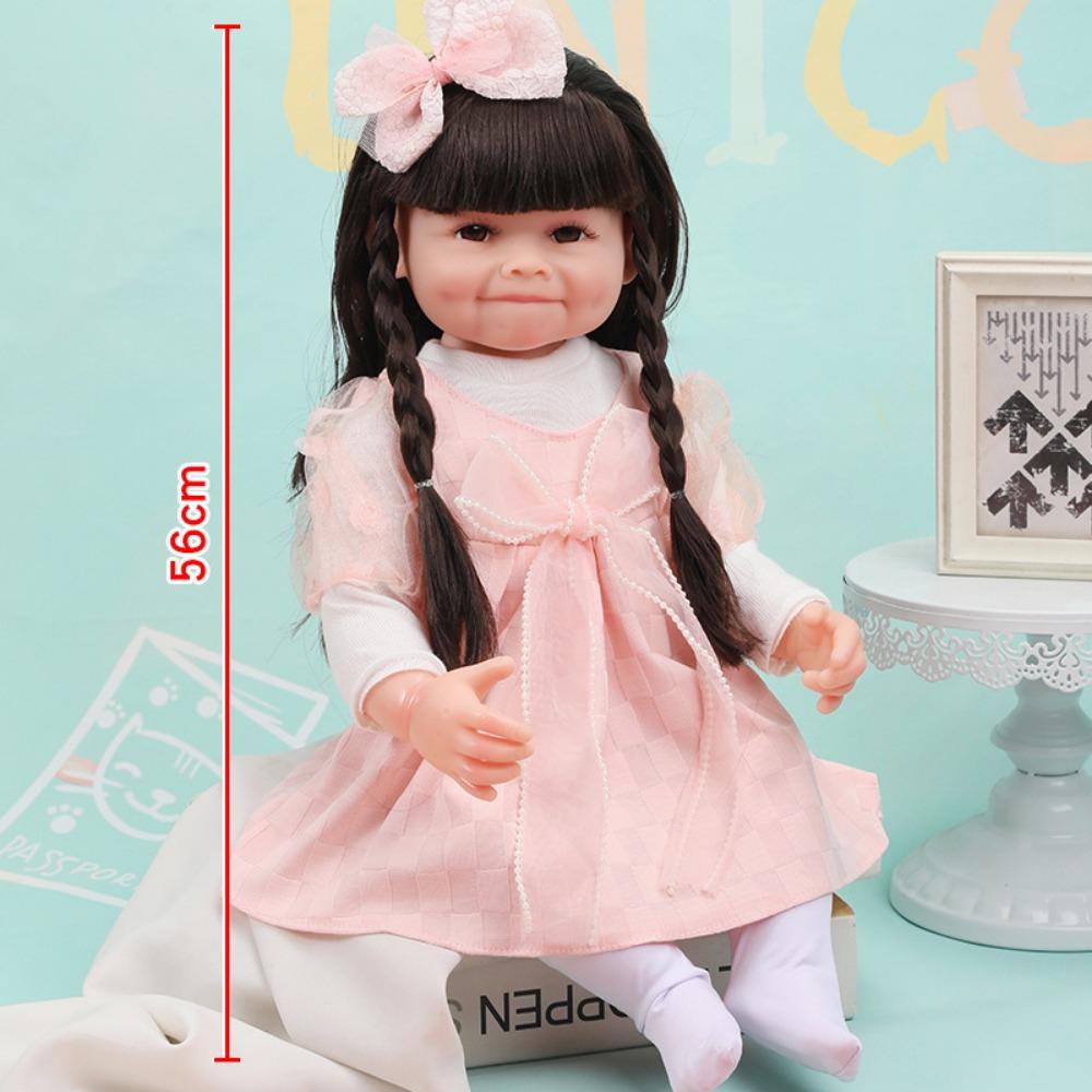 56Cm Reborn Simulation Barbie Gift Doll Baby Soft Gel Girl Toy Set Children's Doll