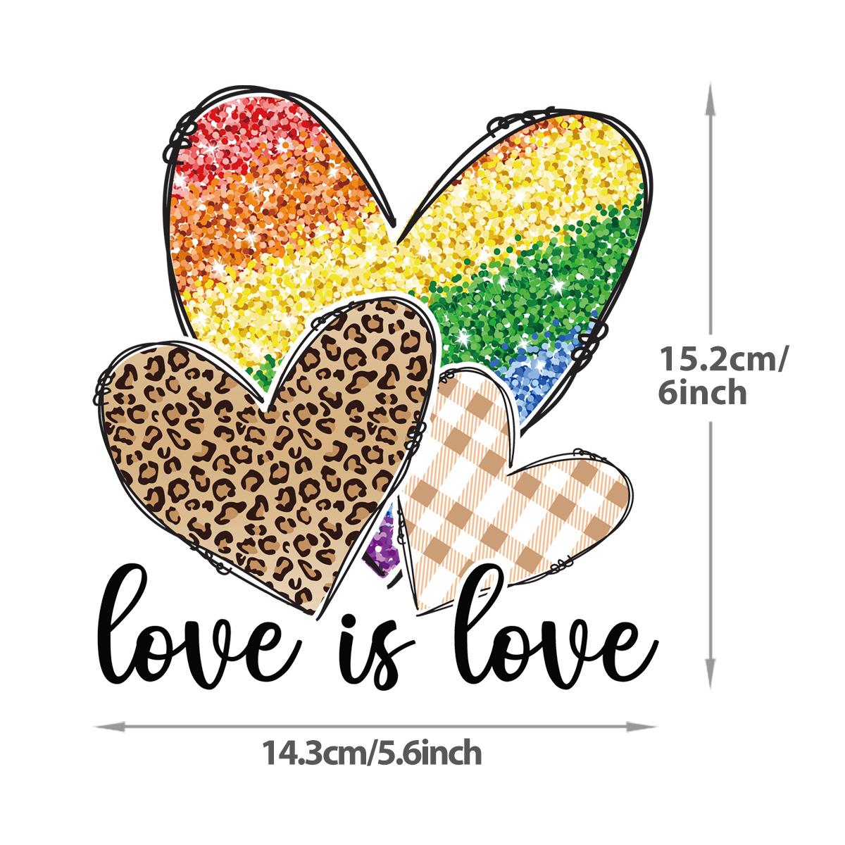 

Нашивка с надписью «Love Is Love» для одежды, мужская и женская футболка, наклейки, новый аксессуар для одежды с теплопередачей, термоперенос «сделай сам»