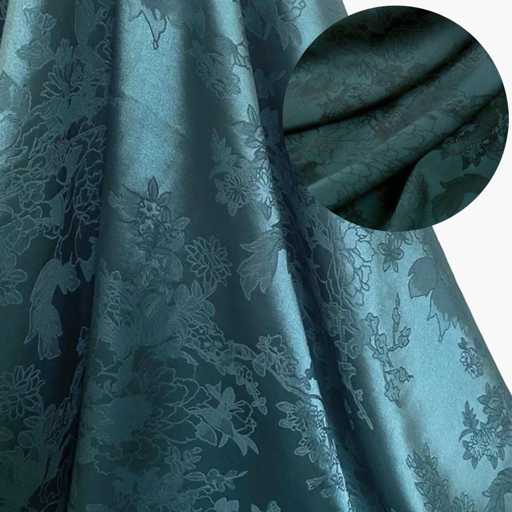 Vintage Peony Flower Brocade Jacquard Damask Fabric By Meter To Sewing For Garment Patchwork Cheongsam And Kimono Designer Seams