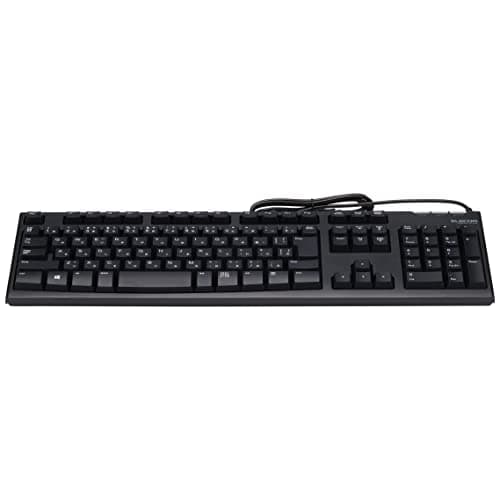 Elecom Keyboard Wired Membrane 10 Million Times Durable Black TK-FCM062BK
