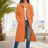 Women's Fashion Casual Plus Size Hooded  Long-Sleeve Solid Jacket