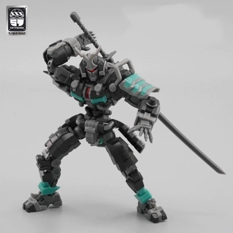 Number 57 Armored Puppet 1/24 Meijin Action Figures Assembly Model Kit Small-Sized Samurai Mecha Toy Desktop Ornament Boy Gift