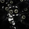 Adorable Plush Black Kitten Keychain With Bells And Fish Toy Christmas Tree Ornament Gift For Kids Birthday Decorations