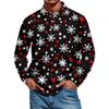 Men's Casual Style Solid Color Loose  Shirt Long-sleeved Top