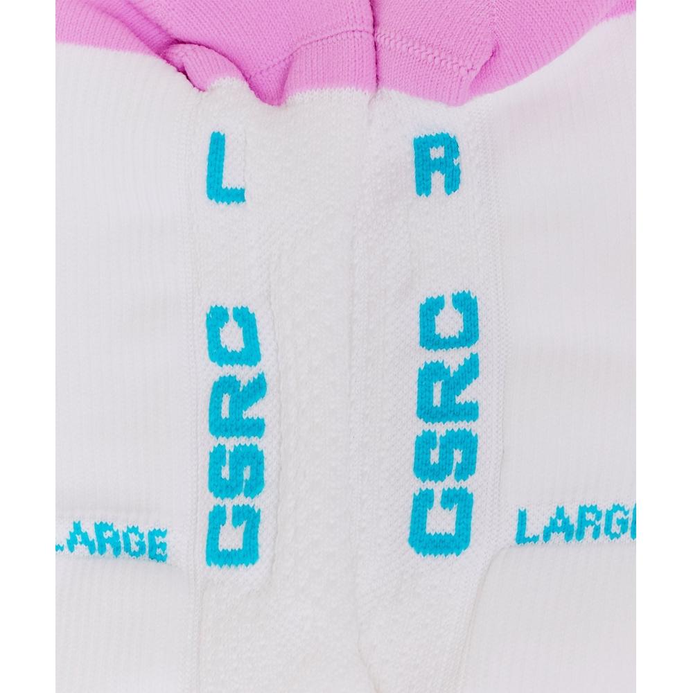 Gymshark Running Elite Crew Sock Single White Brand Blue Sour Pink I1c4o Wd35