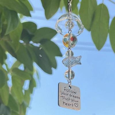 Fantasy Goldfish Wind Chime Phone Case Card Holder CCD Camera Pendant Accessories DIY Creative Handwork Hanging Rope