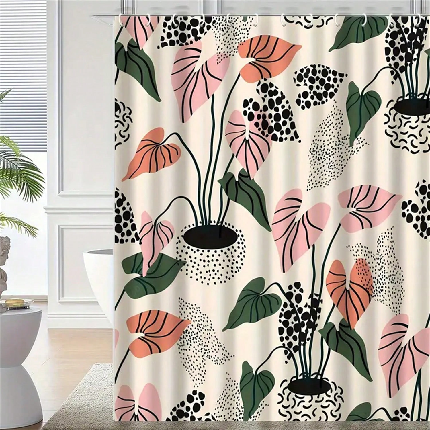 

Botanical Garden Shower Curtain - Anti-Mold, Waterproof Bathroom Decor, Unique Gift, Stylish Design, Vibrant W90XH180cm