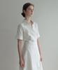 Le Nav Linen Snap Kara One-Piece (White)
