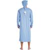 Mens Striped Nightgown Robe with Hat Long Sleeve Full Length Pompom Trim Adjustable Sleep Cap Arabian Pajamas