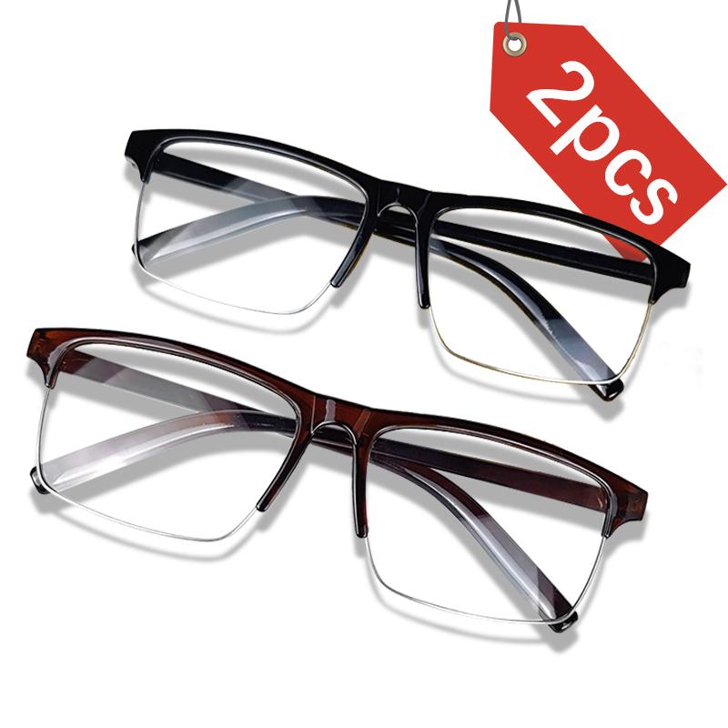 

2pcs Anti Blue Light Neutral Reading Glasses Men s Presbyopic HD Hyperopia Computer Glasses Accessories 1.0