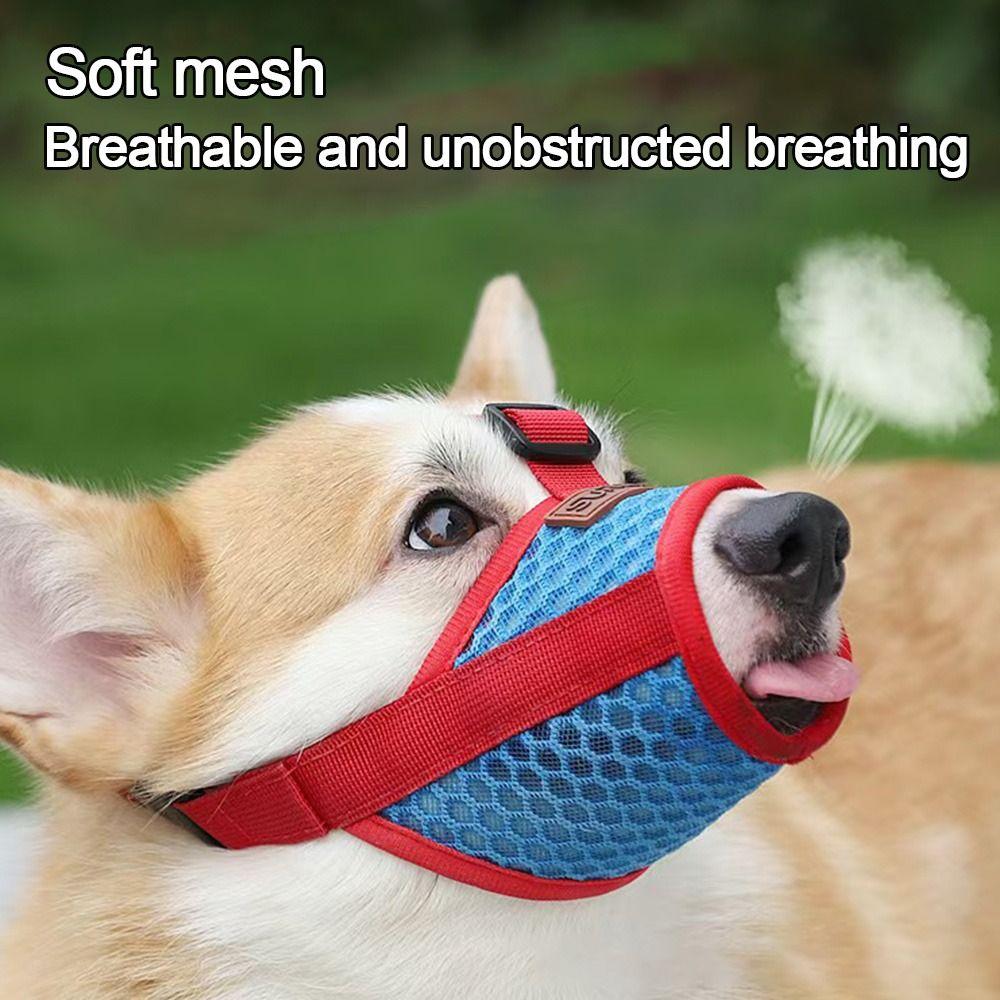 Anti Biting Barking & Chewing Dog Muzzle Soft Mesh Dog Mouth Cover Portable Pet Mouth Mask  Pet