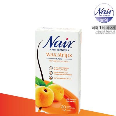 Sensitive Facial Hair Removal Wax Strips 20+2 Sheets
