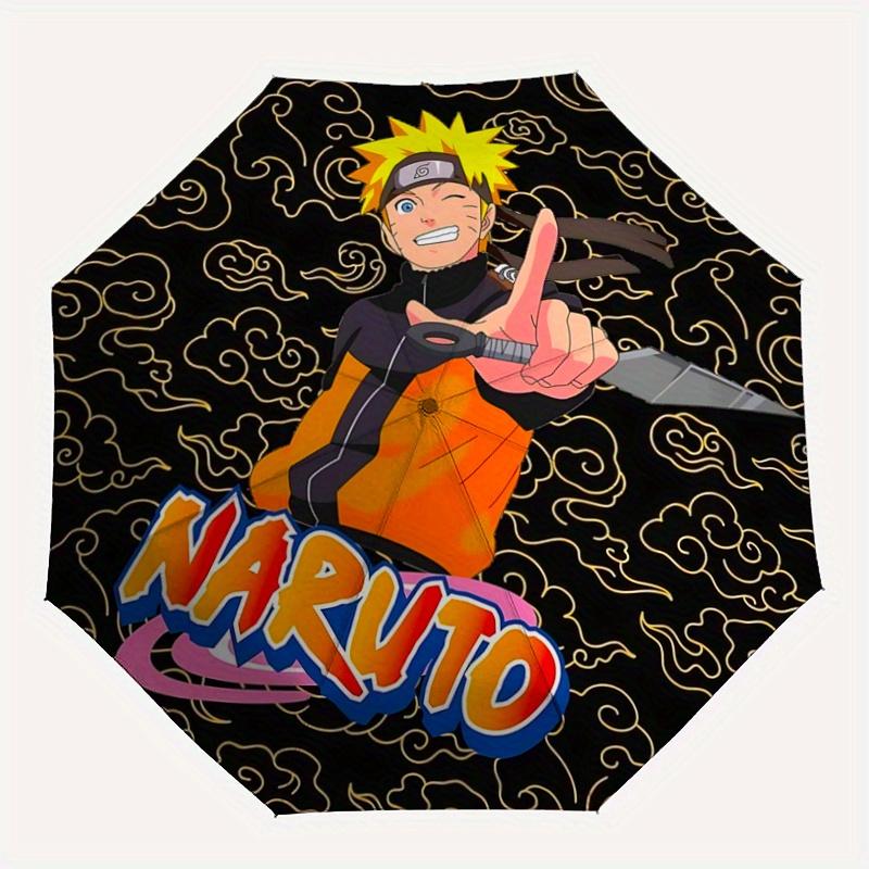 1pc Naruto Themed Durable Cartoon Folding Umbrella, Portable 3-Fold Compact Umbrella for Men and Women, Suitable for Travel or Daily Use.H077