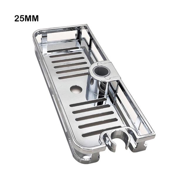 Bathroom Tray Shower Shelves Drain Racks No Drilling Lifting Rod Removable Stand Shower Shelf Soap Holder Storage Rack Tray