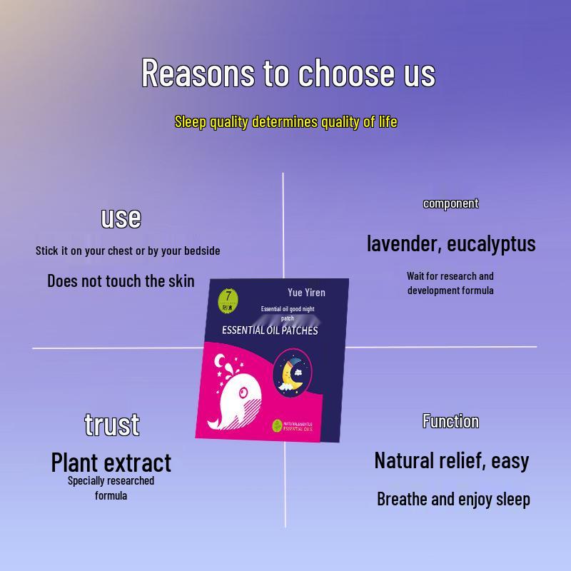 TikTok Trending Mugwort Essential Oil Sleep Patches - Stress Relief and Goodnight Aid