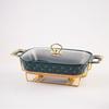 Light Luxury Style Golden Point Ceramic Soup Pot Household Large Capacity Golden Baking Pan Dry Soup Pot Creative Pot