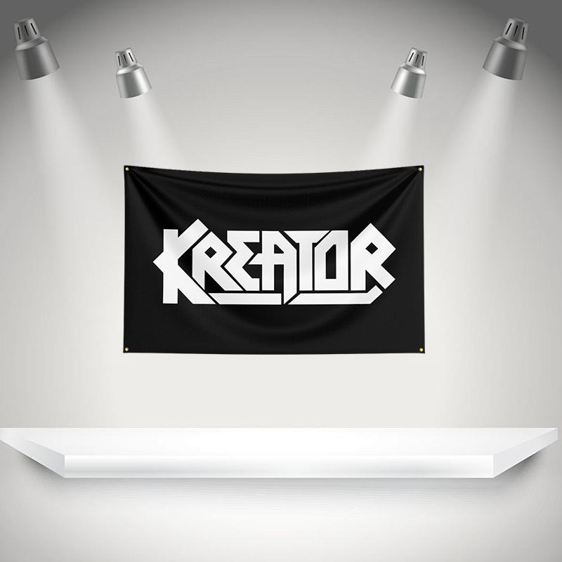 K-Kreators Flag Rock Music Band Banner HD Printing Tapestry Exhibition, Music Band Fans, Garage Decor