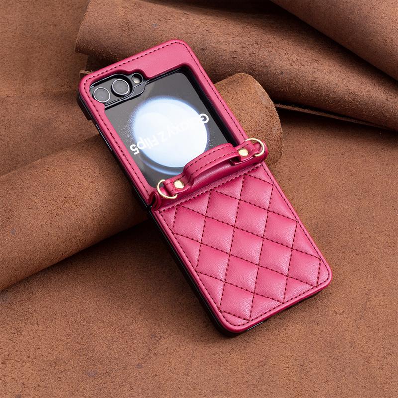 Cover Galaxy Z Flip5 SM-F731B Phone Case for Samsung Galaxy Z Flip6 Flip 4 3 5G Funda Etui Geometric Folding Protect Case Shells