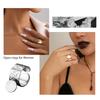 1pc new stainless steel personality fashion open adjustable ring niche design high-end ring versatile