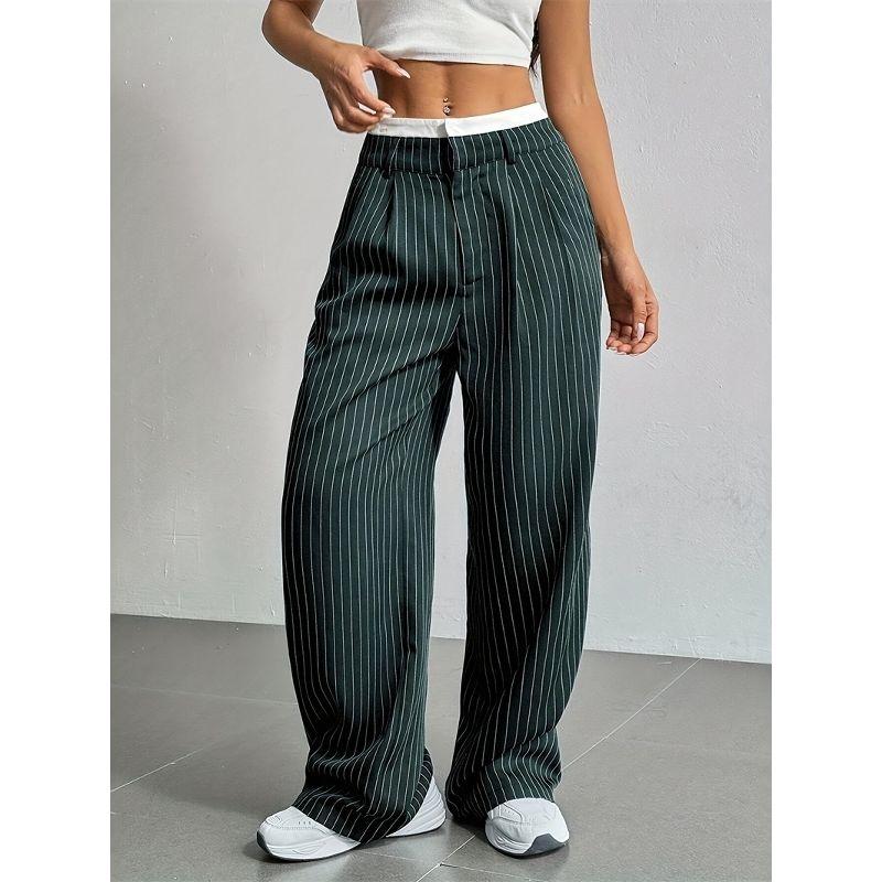 Fashion Fashion Casual High Waist Straight-Leg Pants Women's Suit Pants Casual Pants Trousers Women