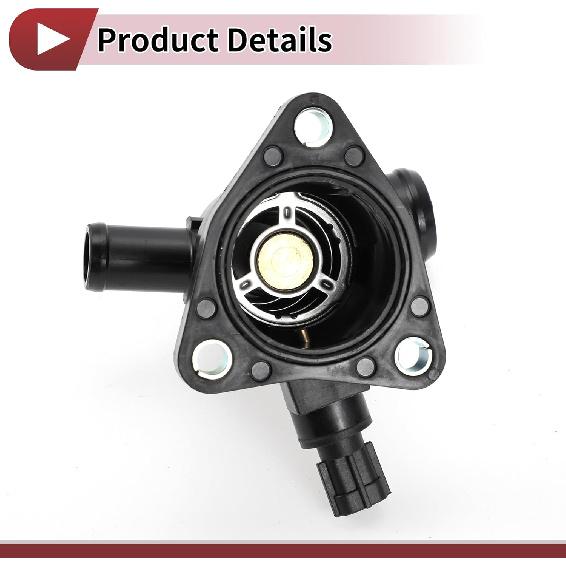 1 Pc Car Thermostat for SUZUKI SPLASH SWIFT/IV/MK/III for OPEL 4cyl 1.0L Inner Engine Coolant Thermostat Housing Assembly No.1767069L00 Black Plastic