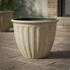 Tiefer römischer Stil Pflanzgefäß Dekorativ Klassisch Blumentopf Leicht Groß für Terrasse,