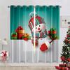 2024 Santa Claus Happy New Year Christmas Tree Red Green Children's Bedroom Living Room Home Decoration Curtains