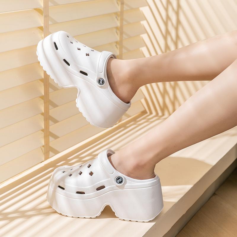 Chunky Platform Clogs Shoes for Women Non Slip Beach Wedges Sandals Woman Summer Fashion Thick Bottom EVA Sandals Slippers
