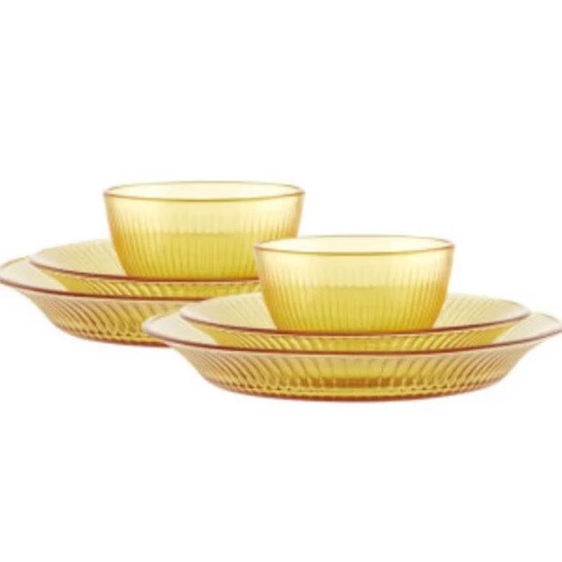 VISIONS Amber Crystal Dinnerware 6-Piece Set