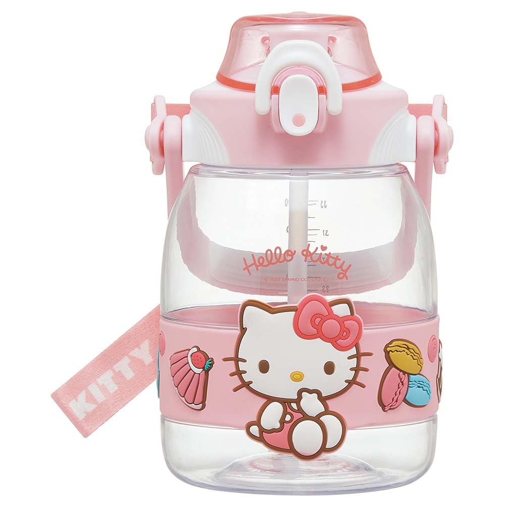 Skater Straw Hopper for Sanrio Hello Bottle, 1.2L (1200ml), Plastic, Hydration, Girls, Kitty, PSHP12-A