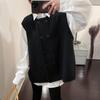Plus Size Puffy Sleeveless Knitted Vest Women's Spring Autumn Design Sense Korean Version Loose Multi-layered Knitted Trend