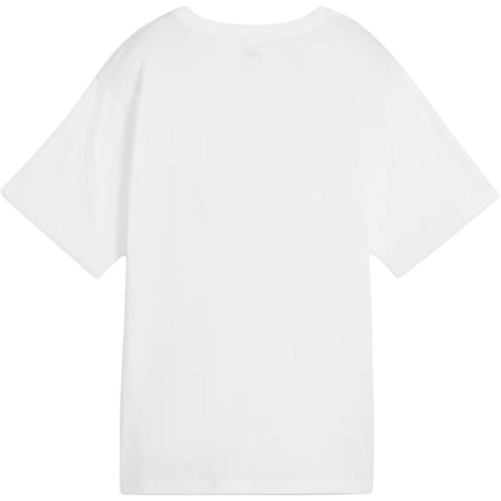 Puma Graphics Logo Letter Sweat-Absorbing Breathable Round Neck Short Sleeve T-Shirt Women T-Shirts 683242-02