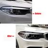 Für BMW 5 G30 525i 530i 2017-2020 ABS Frontscheinwerfer-Augenbraue Autoaufkleber Äußere Modifikationsabdeckung Schwarze/Carbon-Look Aufkleber