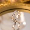Exquisite super flash zircon ring for girls, light luxury, high-end sense opening adjustable ring, simple real gold electroplating