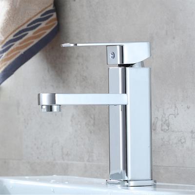 NUEVOS grifos fríos y calientes, grifos para lavabo, grifo mezclador, baño cuadrado, grifos para fregadero de relleno modernos, grifos de cascada modernos para lavabo