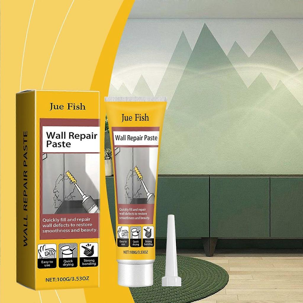 Jue-Fish Wandriss-Füllpaste, Reparaturspachtel für Gipskartonplattenlöcher, Kratzer, Dellen