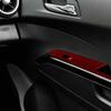 4Pcs Red Carbon Fiber Interior Door Control Cover Trim For Chevrolet Sonic