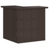 3 Piece Garden Bar Set with Cushions Brown Poly Rattan