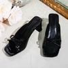 Fashion Bow High Heels Women's Slippers Casual Fashion Sandals Beach Dress Slides Pumps Designer Cozy Women Flip Flop chanclas de mujer